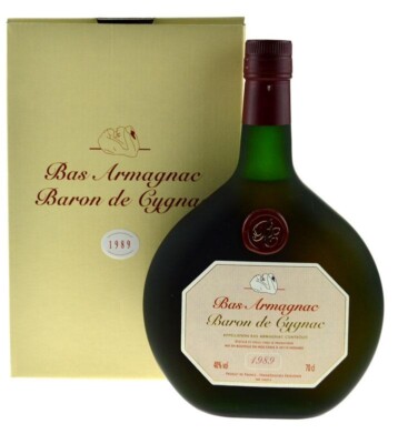 Rarität: Armagnac Baron de Cygnac 0,7l Jahrgang 1989 + GP