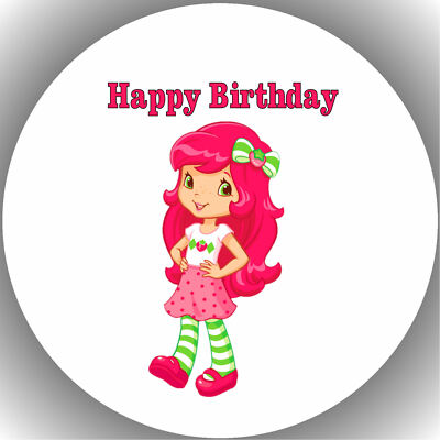 Tortenaufleger Geburtstag Party Tortenbild Fondant - Oblate Emily Erdbeer P64