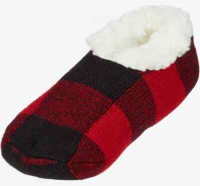 NORTHEAST OUTFITTERS ' COZY CABIN SLIPPERS ' YOUTH 10K-4 ' BUFFALO CHECK '