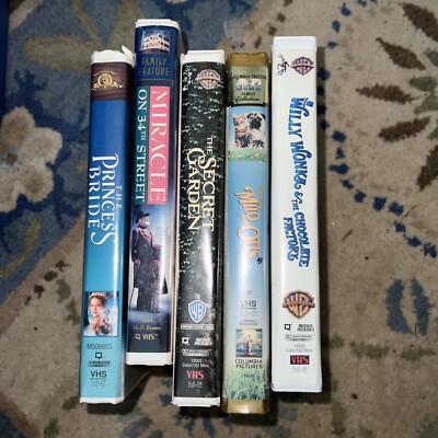 Family Vhs Movie Lot, 5 Titles Shown Above, Free Shipping!