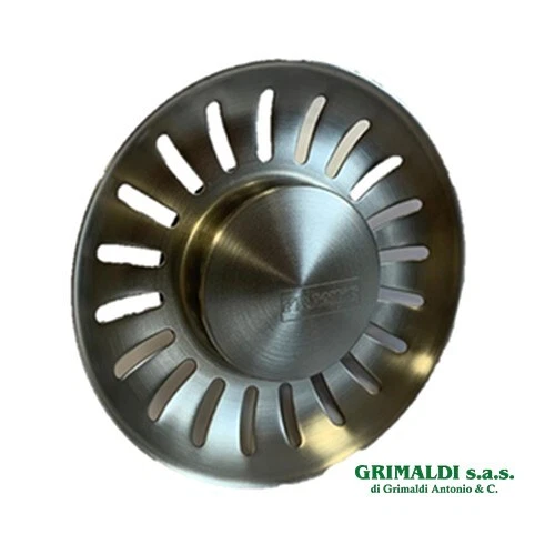 MroMax 2 tappi di scarico per lavello da cucina con guarnizione in gomma in acciaio inox, diametro 119 mm, colore argento