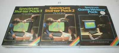 3 x ZX Spectrum Game Tape Starter Pack 1 2 Writers Colins Educational Neu * Selten