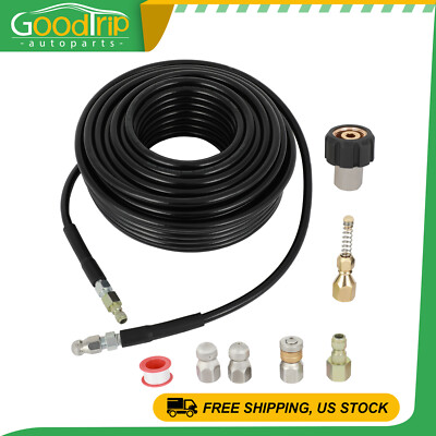 #ad 1 4quot; 100FT 5800PSI for Pressure Washer Hose Sewer Jetter Kit Power High Quality $45.28