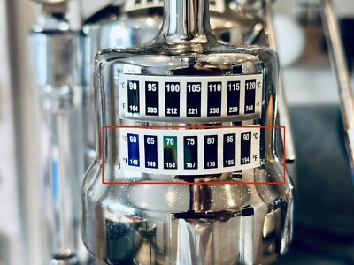 La Pavoni Kopfthermometer / Temperaturstreifen [ 60-90 C ]