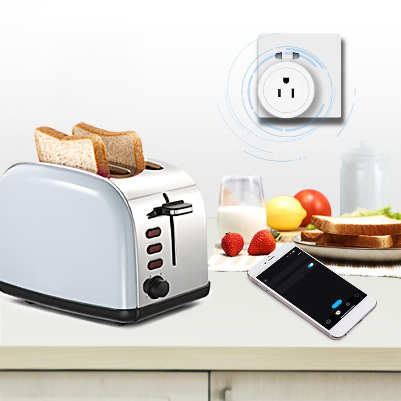 Smart Plug Home Outlet AC 110V 10A Professional Diameter 5cm Sturdy White-image