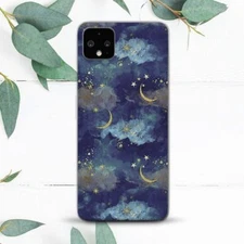 Moon Stars Clouds Night Sky Painting Case For Google Pixel 2 3 4 4a 5 6 7 8 XL