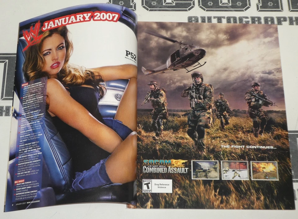 Rey Mysterio Shawn Michaels Jeff Hardy Signed Best of 2006 WWE Magazine PSA/DNA - Image 3 of 4