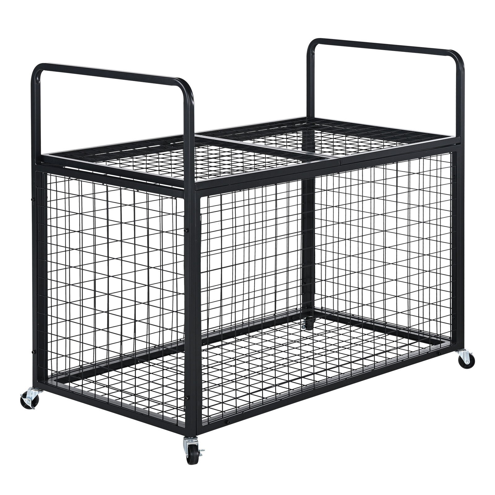 Uimoso Rolling Sports Ball Storage Cart Garages Sports Equipment Organizer Steel