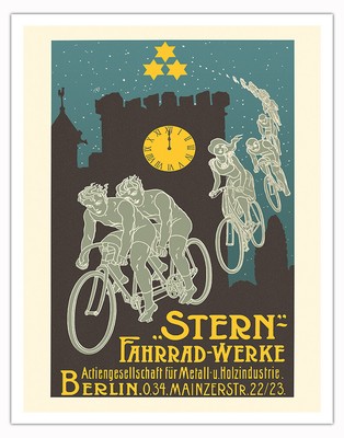 Stern Bicycles - Stern Fahrrad Werke Berlin, Germany - Vintage Bicycle Poster