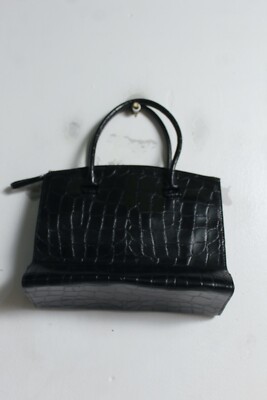 NEXT Damen Handtasche Kroko Kunstleder - Schwarz (ba26)