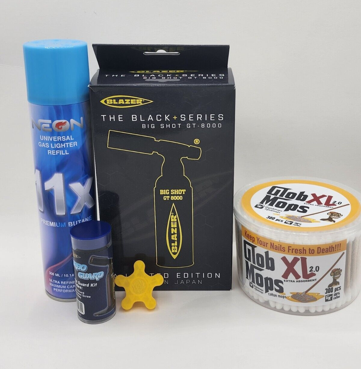 Blazer Big Shot GT8000 Ultimate Torch Bundle - Black Series Black w/ Yellow Logo