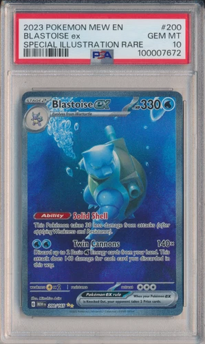 2023 Pokemon Mew En-151 Blastoise Ex Special Illustration Rare #200 PSA 10