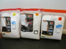 Fruit of the Loom 6 Tag Free Crews Moisture Wicking, White, Size S