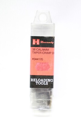 HORNADY - 38 CAL - 9MM TAPER CRIMP DIE - #044170 - RELOADING - BRAND NEW!!!
