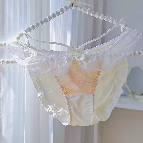 Sweet Girls Ruffles Bow Panties Briefs Underpants Japanese Lolita School Panties - Picture 3 of 7