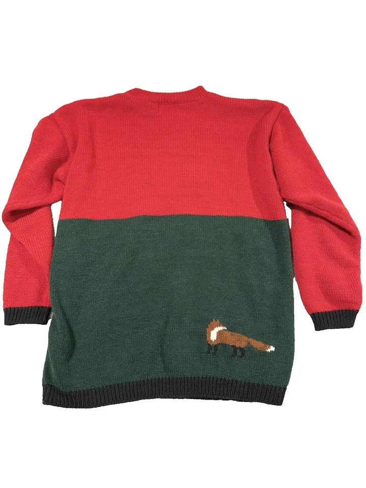 Suéter Polo Vintage Hartstrings Talla YOUTH XL 14/16 Rojo Verde Caballo Perro Zorro Foto 2 de 4