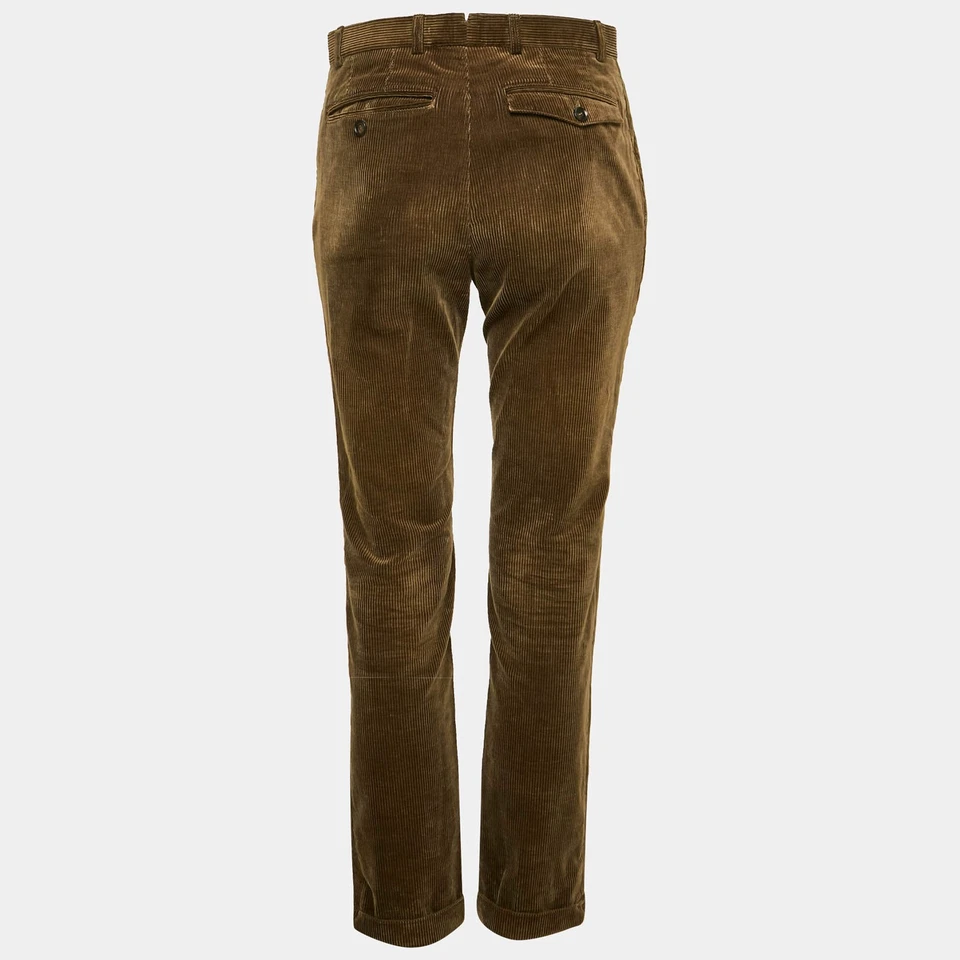 Pantalones de pana Burberry Prorsum verde caqui M Foto 2 de 4