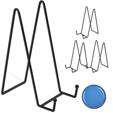 Decolore 5 Pack 10.3 Inch Black Plate Stands Picture Easels for 10.3 inch