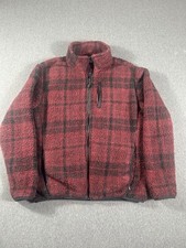 Eddie Bauer Women's Fleece Jacket Size Medium Zinfandel Black Plaid