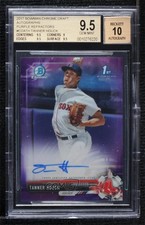 2017 Bowman Draft Chrome Pick Purple Refractor Tanner Houck BGS 9.5 Auto uk2
