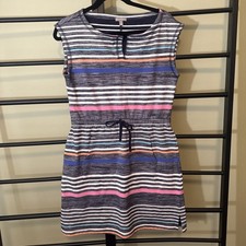 T by Talbots Women's Dress Striped Drawstring T-Shirt Sleeveless Size Small NWOT
