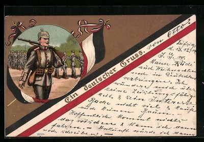 Artist Postcard Bruno Bürger & Ottillie No. 8224: A German Greeting, Exerciser 