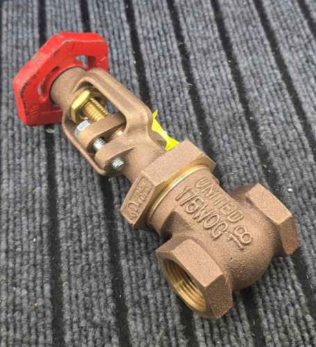 United Brass Works 18 1" x 1" Female NPT Bronze Gate Valve 175 WOG, 150 WSP