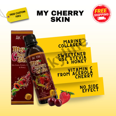 My Cherry Skin Whitening Astaxanthin Collagen Glowing Anti Aging FREE SHIPPING