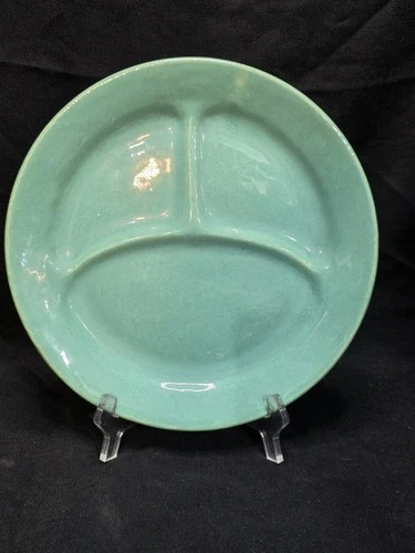 Vintage Bauer Grill Plate Jade Green 10.25"
