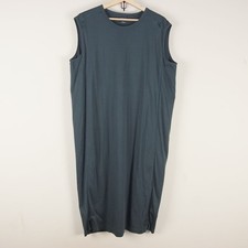 Uniqlo 100% Gray Cotton Crewneck Sleevelss Tank Dress Womens Sz L