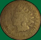 1872 Indian Head Cent Almost Good AG Coin #41760