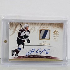 2017-18 Sp Authentic JT Compher RPA Rookie Patch Auto RC /25 4 Colors Patch