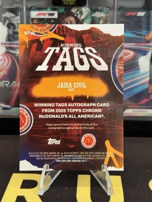 2025 Topps Chrome McDonald's All American Jaida Civil Orange /15