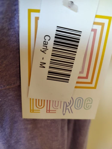 LuLaRoe Carly Purple Dress New Medium Short Sleeve Lu La Roe - Picture 7 of 9
