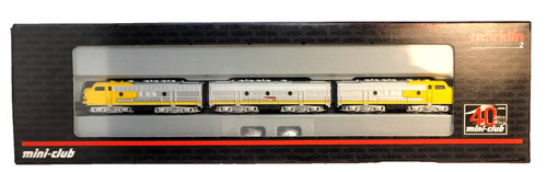 Mini Club Marklin escala Z 88190 EMD F7 A-B-A ATSF Loco 5 polos LED +CC (probado) | Zustand: Used
