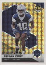 2021 Panini Mosaic Rookies Reactive Yellow Prizm Nahshon Wright #349 0n9q