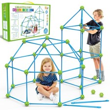 SpringFlower Fort Building Kit for Kids,STEM Construction Toys, Educational Gift