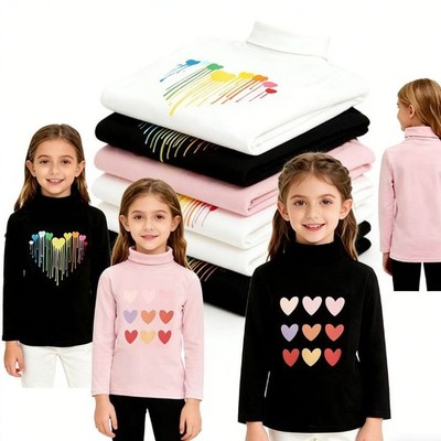Kids Girls Undershirt Base Layer Shirts T-Shirts Top Skiing Casual Athletic