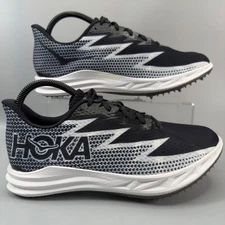 Hoka One One Crescendo MD Mens 8 Track Spike Running Shoes Black White Lightning