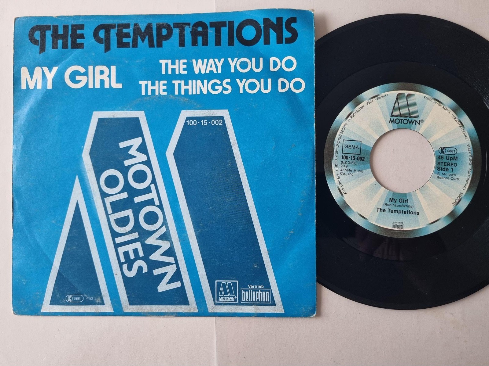 The Temptations - My Girl/ The Way You Do the Things You Do 7'' Vinyl Germany