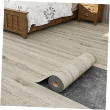  Peel and Stick Vinyl Flooring Roll 23"x 393"/64 23.6"W x 393"L Gray Maroon