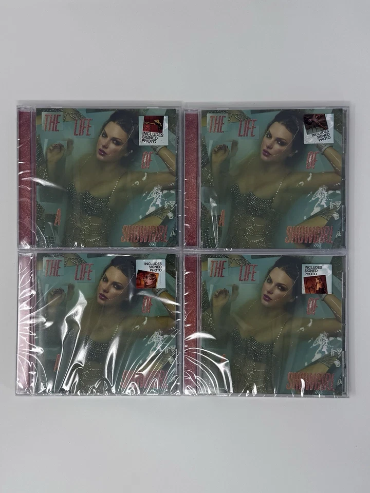 Taylor Swift - The Life of a Showgirl CD + Hand Signed Photo (Set of 1-4)