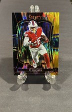 2025 Panini Select - Premier Level Ty Johnson #186 Black & Gold Shock Prizm