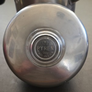 Ekcoware Stainless Steel Coffee Percolator w PYREX Lid Handle Copper Bottom