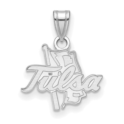 Kleiner Anhänger 14 Karat Weißgold LogoArt University of Tulsa