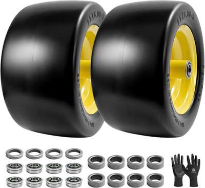 Flat Free Tire & Wheel for Zero-Turn Mowers - 11X6.00-5 (2-Pack)