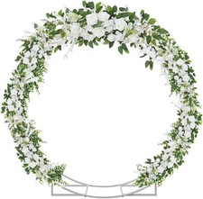 Round Metal Arch Arbor 6.5 Ft Indoor Outdoor Event Party Decorations Wedding