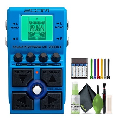 Zoom MS-70CDR+ Multistomp Chorus/Delay/Reverb Pedal, 4xAA WITH CHARGER