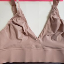 SOMA Embraceable Wireless Unlined Tailored Bra in Beige SIze Large Excellent