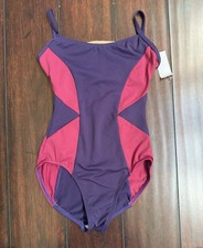 NWT Motionwear Medium Adult Purple  Pink Design Ballet Dance Leotard